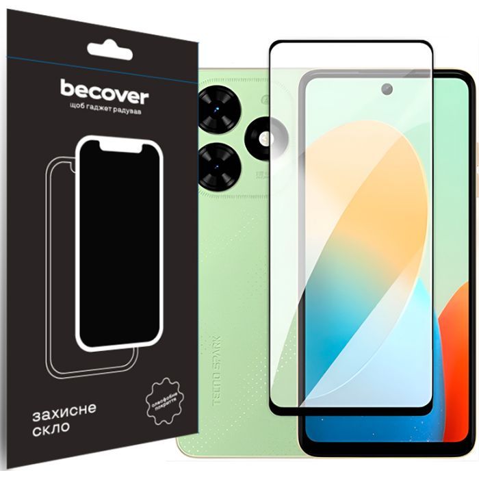 Стекло защитное BeCover Tecno Spark Go 2024 (BG6) Black (710484)