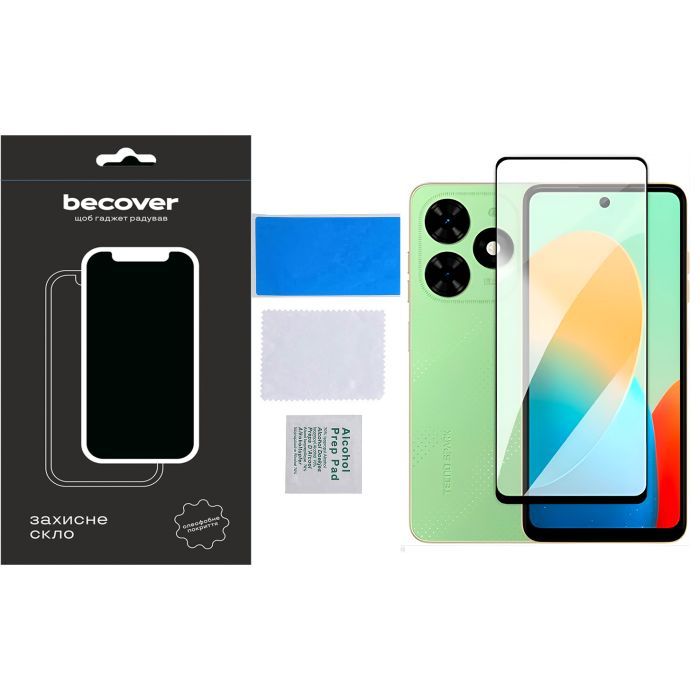 Стекло защитное BeCover Tecno Spark Go 2024 (BG6) Black (710484) изображение 5