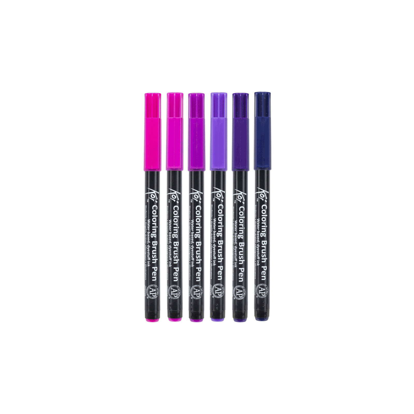 Художественный маркер KOI набор Coloring Brush Pen, GALAXY 6 цветов (8712079448721) изображение 2