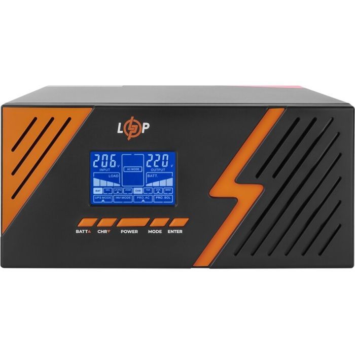 Пристрій безперебійного живлення LogicPower LPM - PSW-1500VA, 1050W, Black (22754) зображення 3