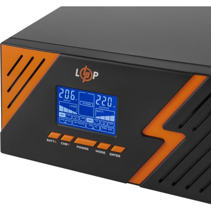 Пристрій безперебійного живлення LogicPower LPM - PSW-1500VA, 1050W, Black (22754) зображення 4