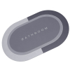 Коврик для ванной Stenson суперпоглощающий 50 х 80 см овальный серый (R30940 grey)