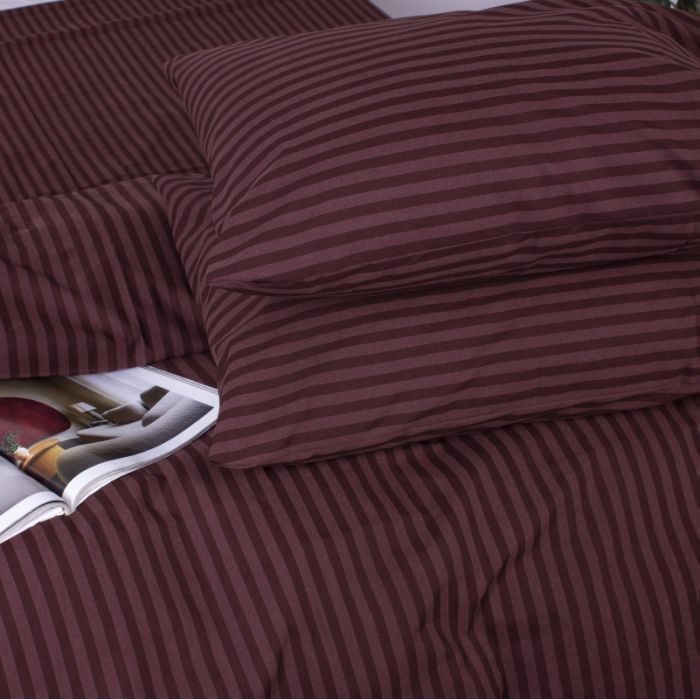 Наволочка MirSon Ranforce Elite 17-0617 Stripe Brown 45х45 см (2200008202484)