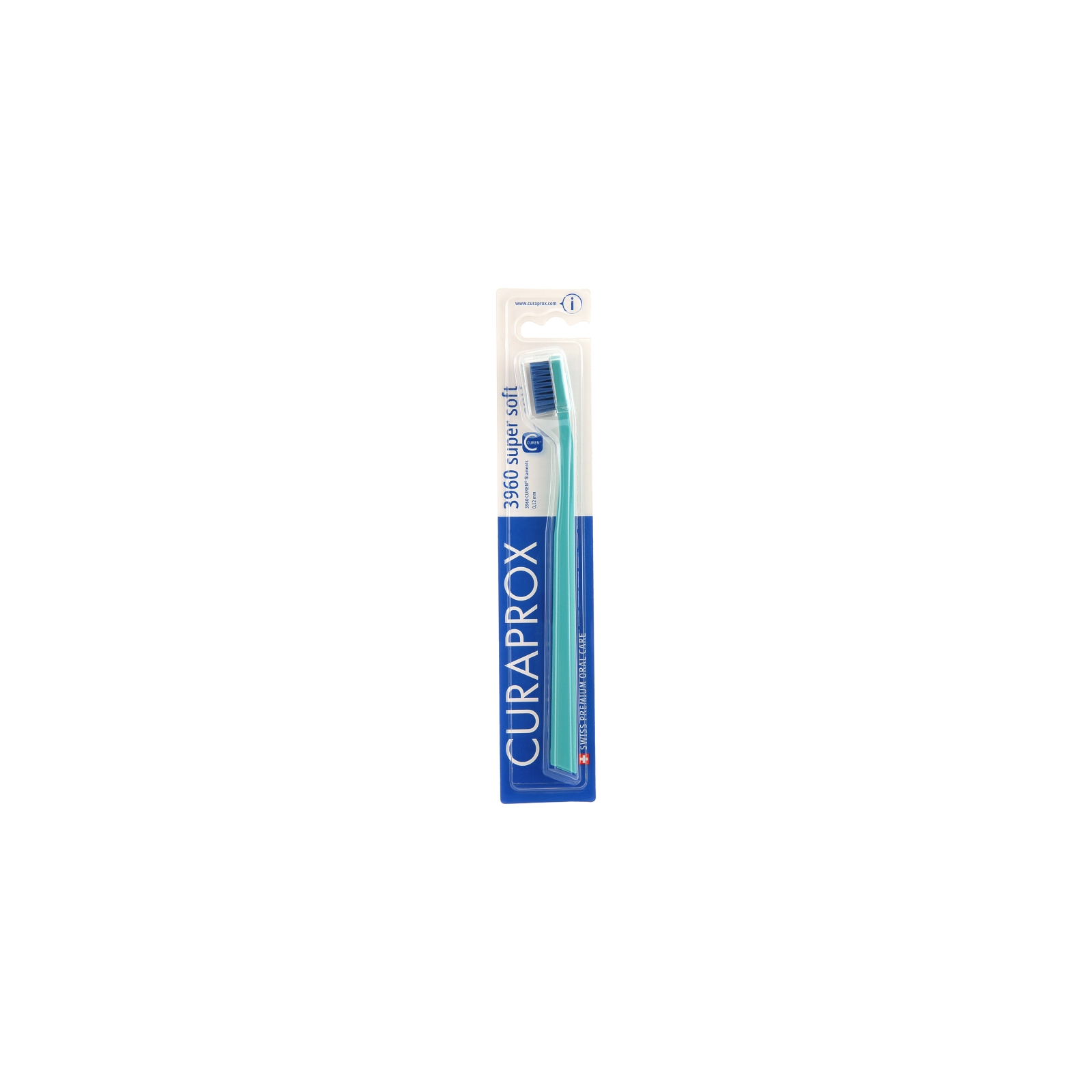 Зубная щетка Curaprox CS 3960 Super Soft Супермягкая D 0.12 мм Петроль с синей щетиной (CS 3960-07)