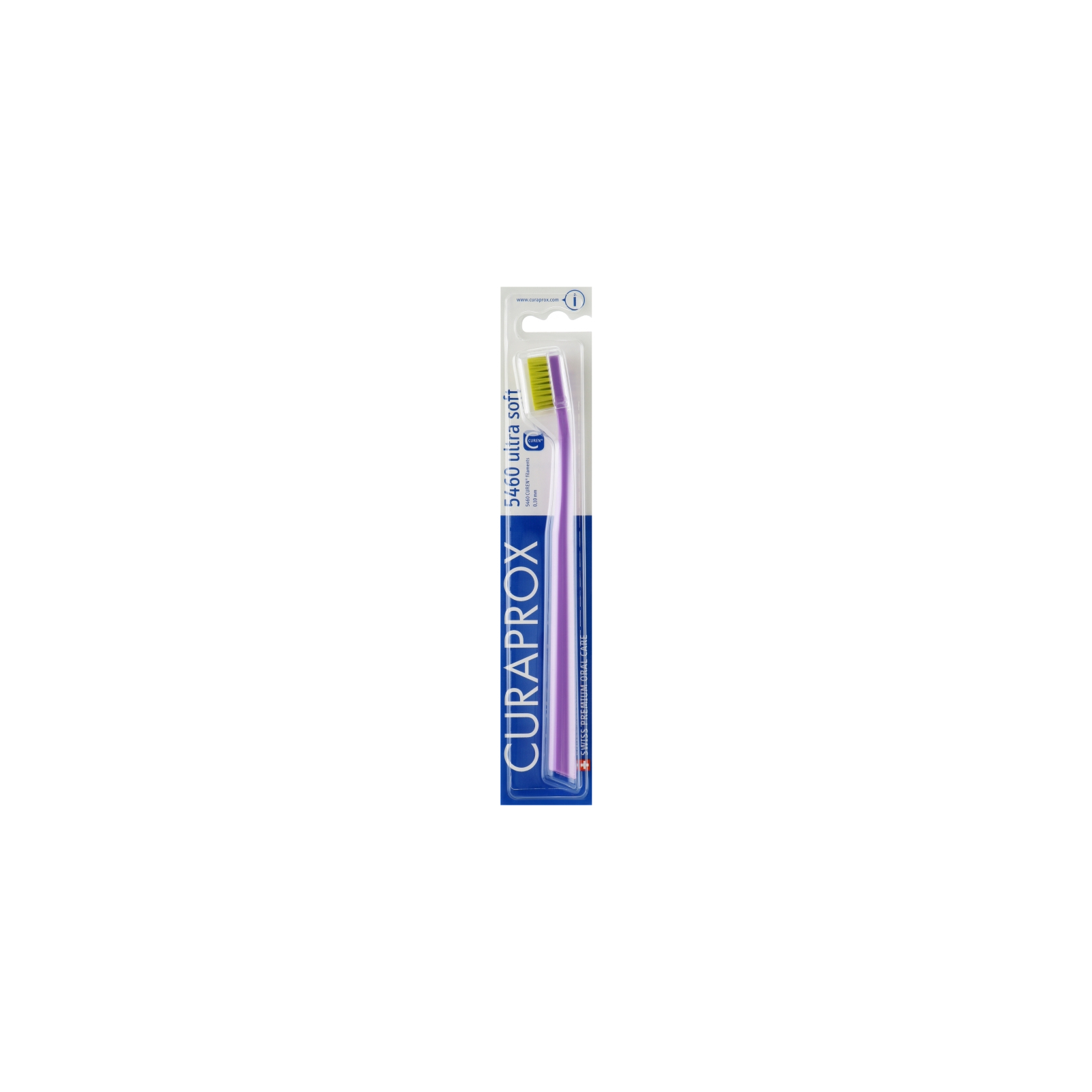 Зубная щетка Curaprox CS 5460 Ultra Soft Ультрамягкая D 0.10 мм Лиловая с салатовой щетиной (CS 5460-14)