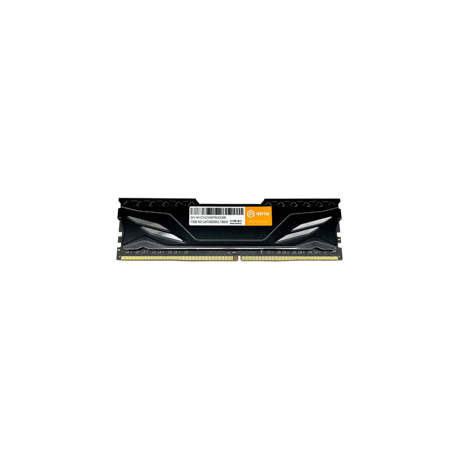 Модуль пам'яті для комп'ютера DDR4 8GB 3200 MHz Fly Black ATRIA (UAT43200CL18B/8) зображення 2
