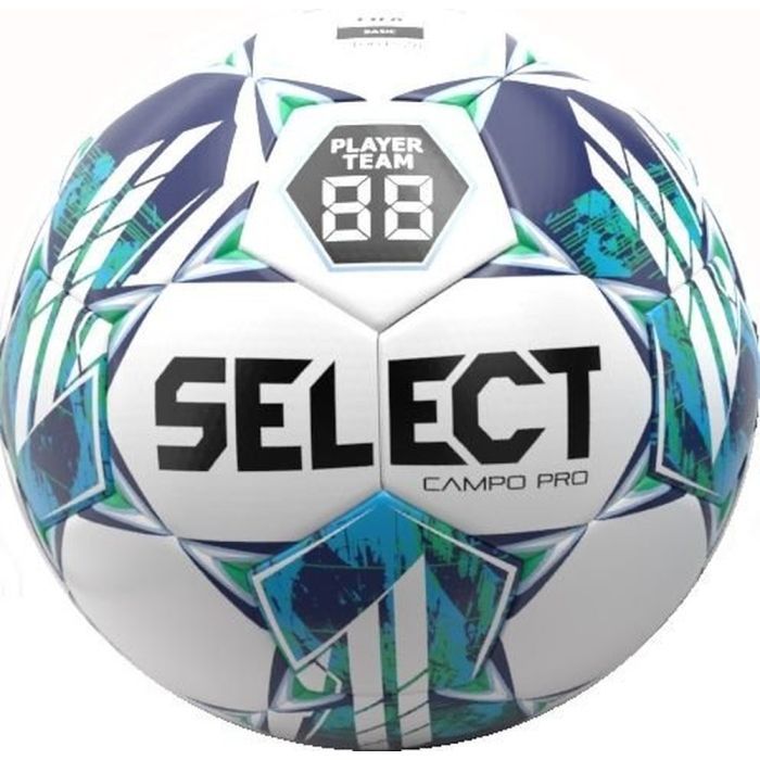 М'яч футбольний Select FB Campo PRO v23 біло-зелений Уні 5 (5703543312948)