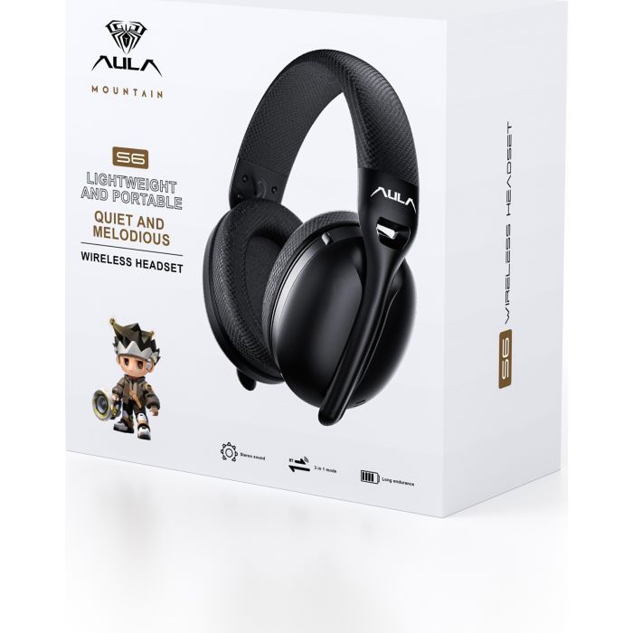 Наушники Aula S6 - 3 in 1 Wired/2.4G Wireless/Bluetooth Milk Tea (6948391235578) изображение 6
