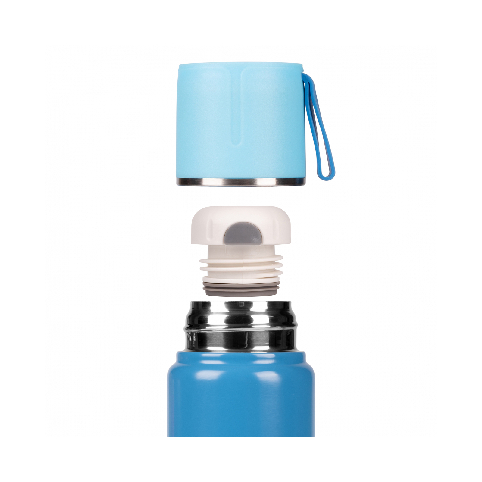 Поїльник-непроливайка Yes Термос Fusion з чашкою, 500 мл, блакитний (708209) зображення 5