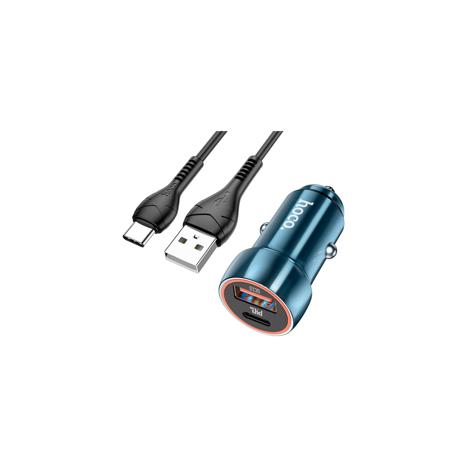 Зарядное устройство HOCO Z46A USB Type-C Sapphire Blue (6931474770387) изображение 2