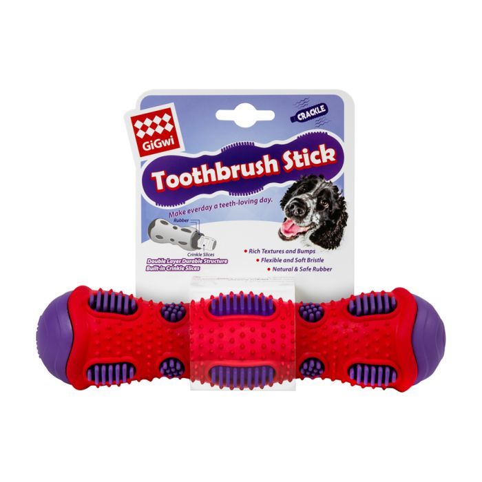 Игрушка для собак GiGwi Toothbrush Stick с эффектом треска 21 см (2254) изображение 2