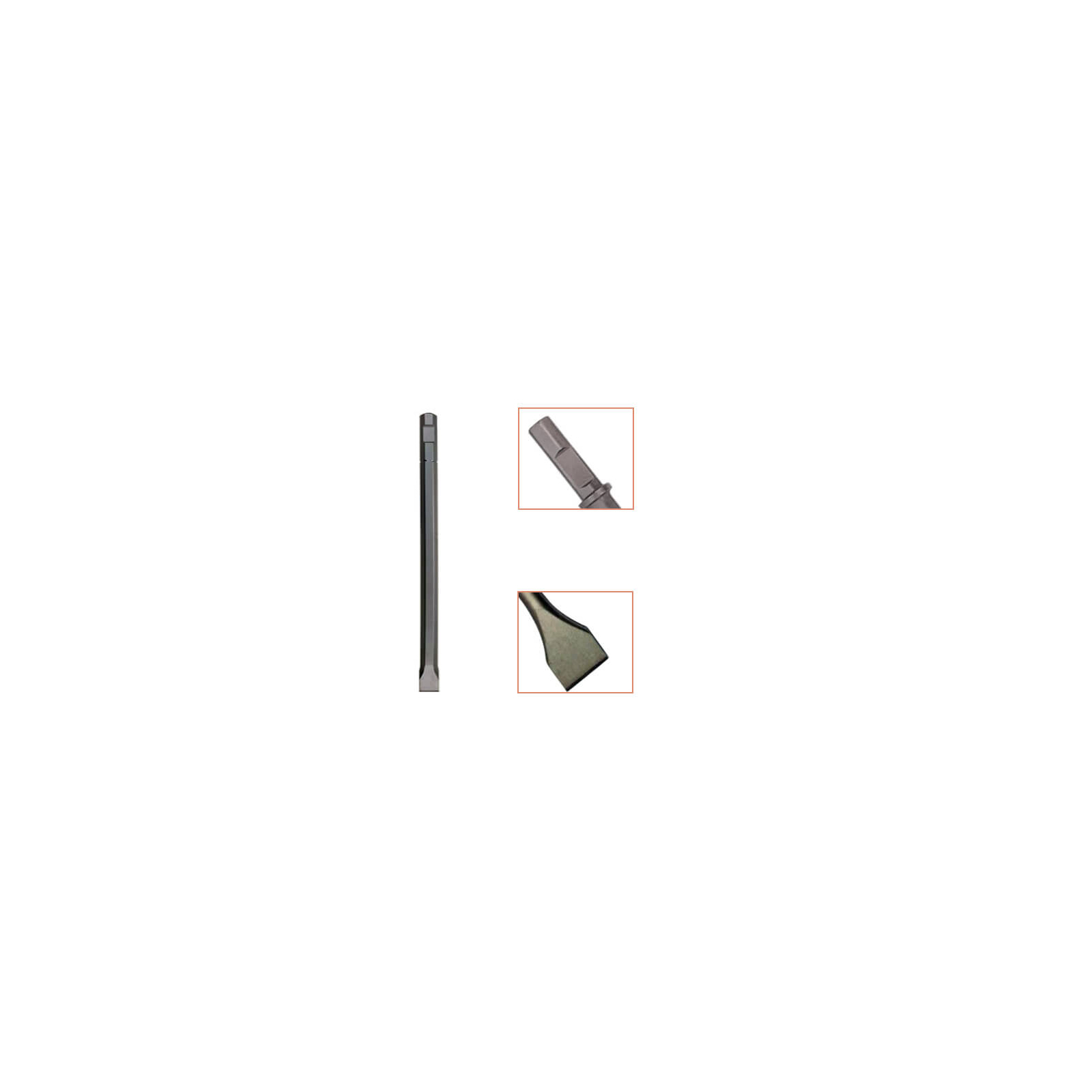 Зубило DeWALT с хвостовиком шестигранник 28мм, плоское, 76х521х354мм. (DT6932)