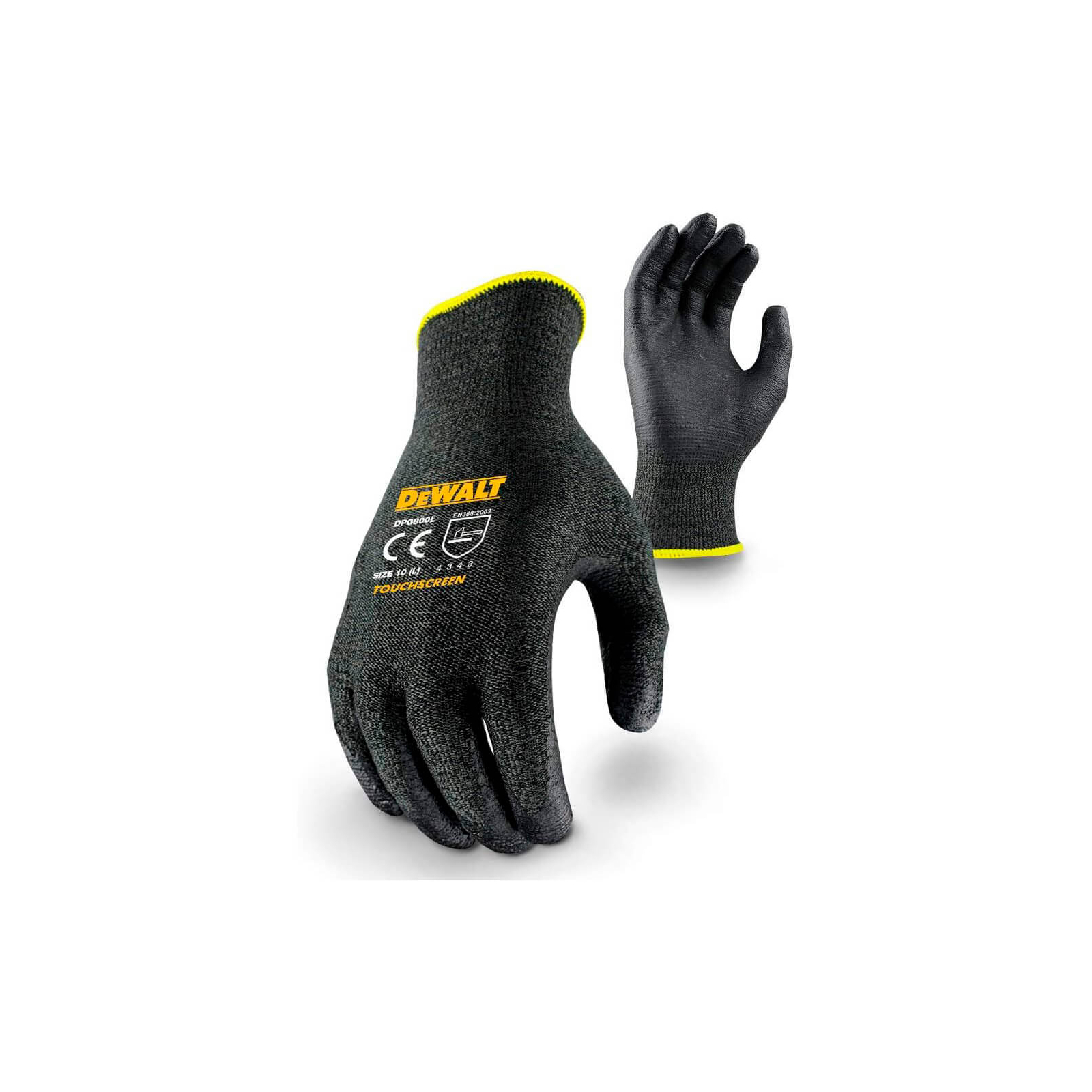 Защитные перчатки DeWALT разм. L/9, с высокой стойкостью к порезам (DPG800L)