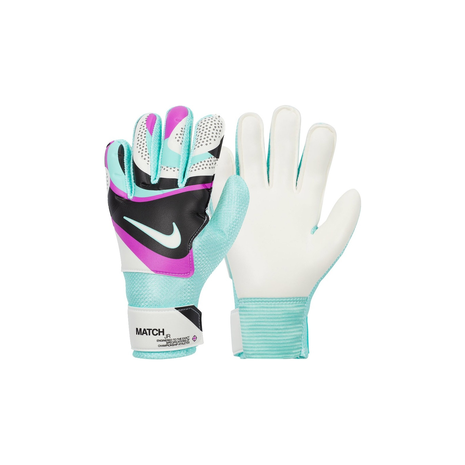 Воротарські рукавиці Nike NK GK Match JR - HO23 FJ4864-010 білий, бірюзовий Діт 6 (196968940684)