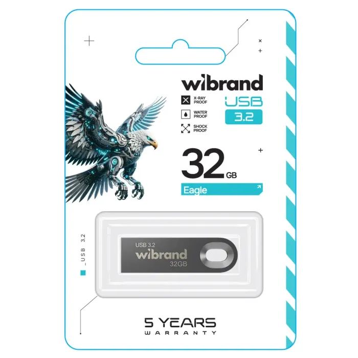 USB флеш накопитель Wibrand 64GB Eagle Grey USB 3.2 (WI3.2/EA64U10G) изображение 2