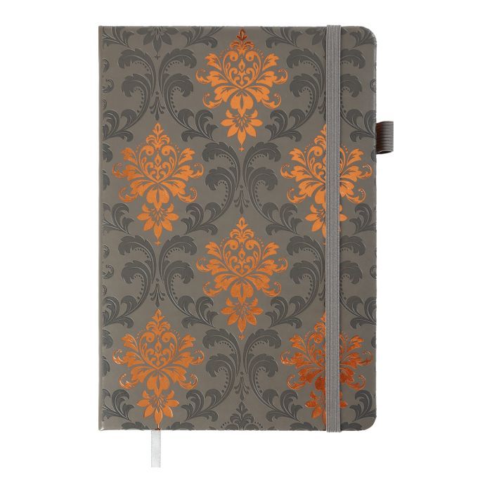 Книга записна Buromax ROYAL А5 96 аркушів клітинка, сірий (BM.295125-09)