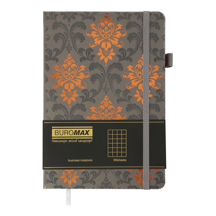 Книга записна Buromax ROYAL А5 96 аркушів клітинка, сірий (BM.295125-09) зображення 2