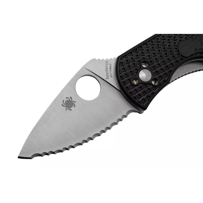 Нож Spyderco Ambitious Serrated Black (C148SBK) изображение 3