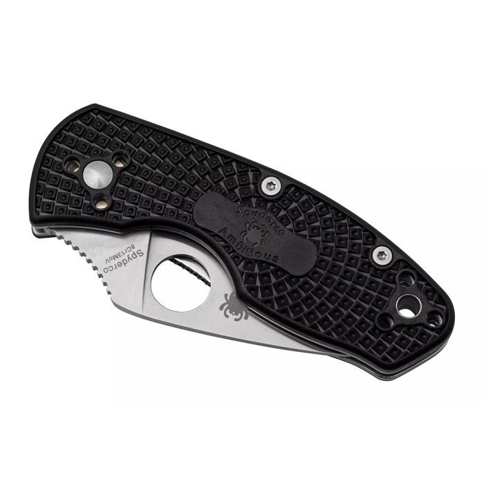 Нож Spyderco Ambitious Serrated Black (C148SBK) изображение 6