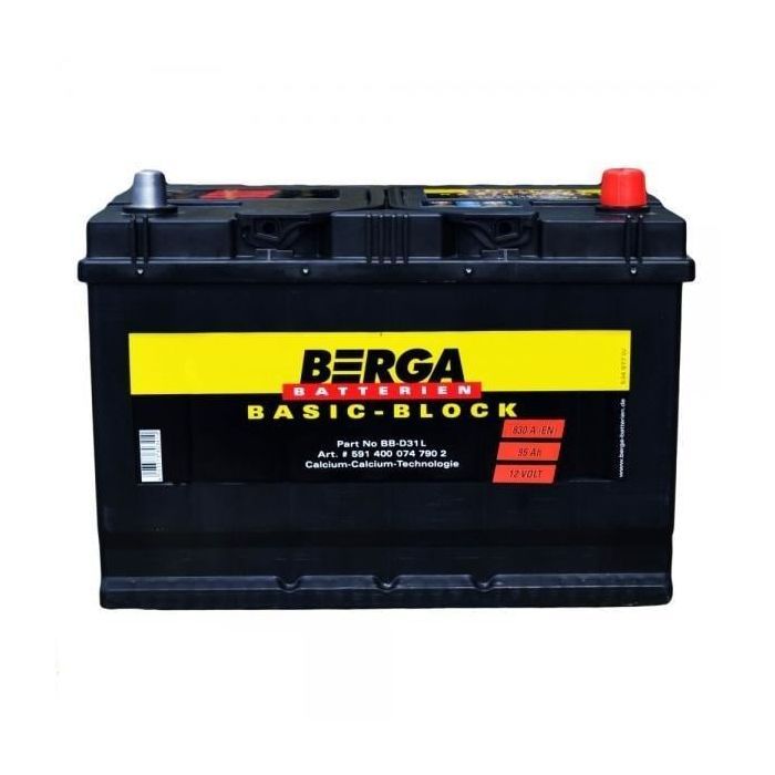 Аккумулятор автомобильный Berga Basicblock 95Ah ASIA Ев (-/+) (830EN) (5954040837902)