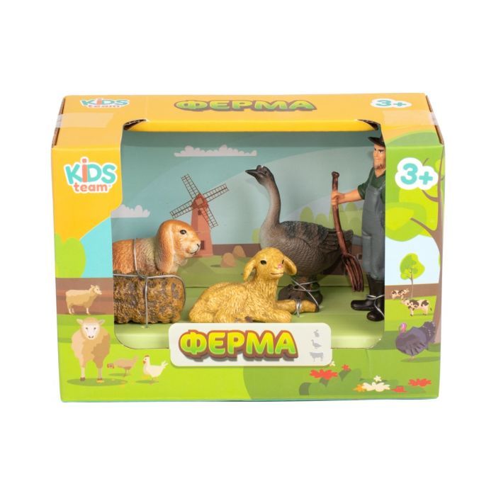Фигурка Kids Team набор Ферма фермер, гусыня, кролик, ягнёнок (Q9899-T7_4) изображение 2