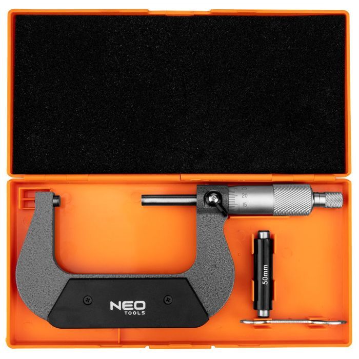 Микрометр Neo Tools с верньером 50-75 мм, ±0.01 мм/м (75-022) изображение 3