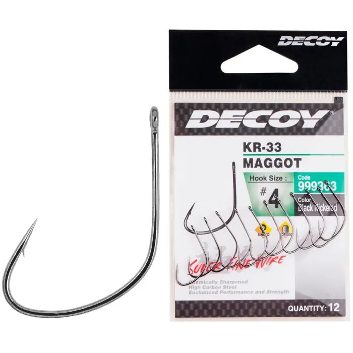Крючок Decoy KR-33 Maggot 8 (14 шт/уп) (1562.05.42)