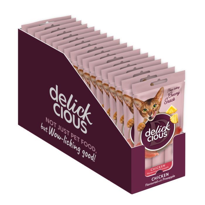 Лакомство для котов Delickcious Курица с добавлением ананаса 4 х 15 г (4820269141629) изображение 2