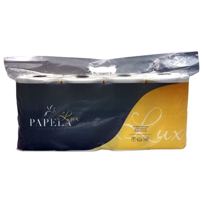 Туалетная бумага Papela Lux 3 слоя 150 отрывов 8 рулонов (4820270940327)