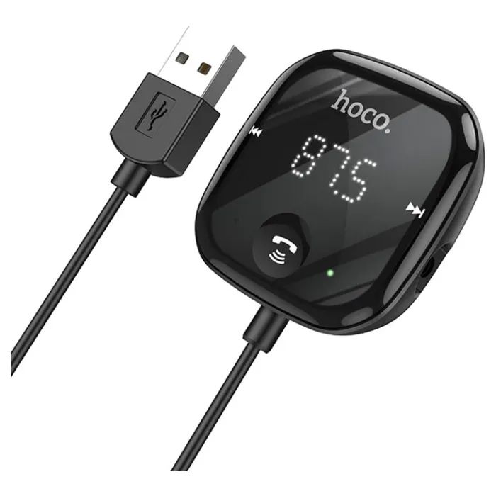 Bluetooth трансмиттер HOCO E65 Unity Car BT FM Transmitter Black (6931474748324)
