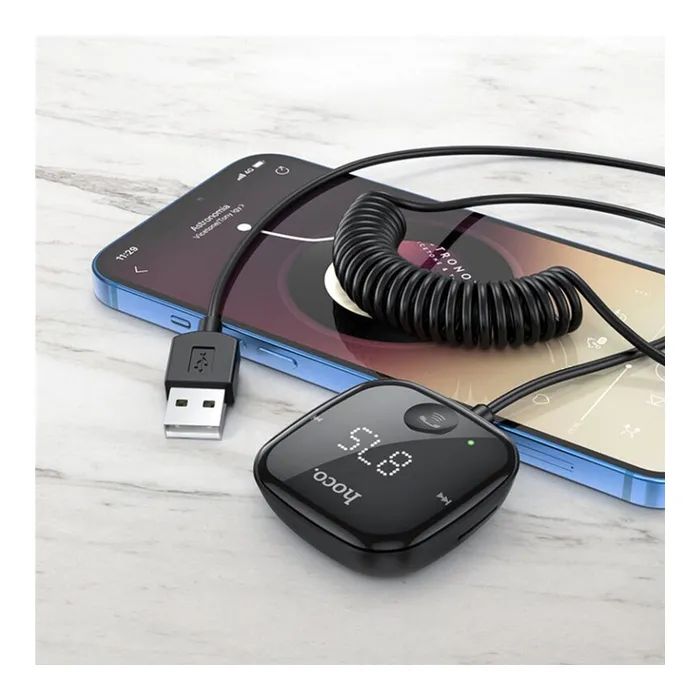 Bluetooth трансмиттер HOCO E65 Unity Car BT FM Transmitter Black (6931474748324) изображение 8