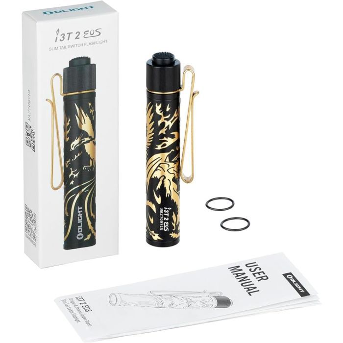 Фонарь Olight I3T 2 EOS Dragon & Phoenix Golden (0.0000.0843) изображение 6