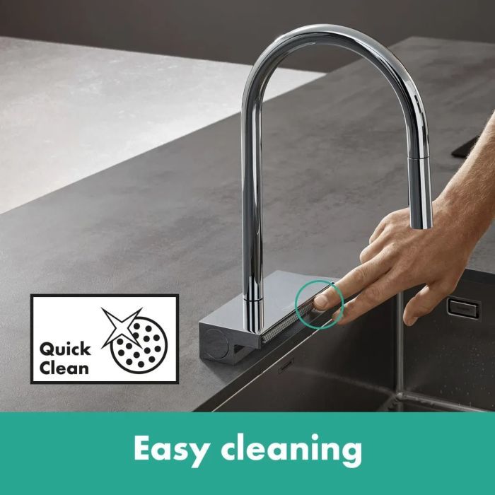 Смеситель Hansgrohe Aquno Select M81 , 22 см, хром (73837000) изображение 4