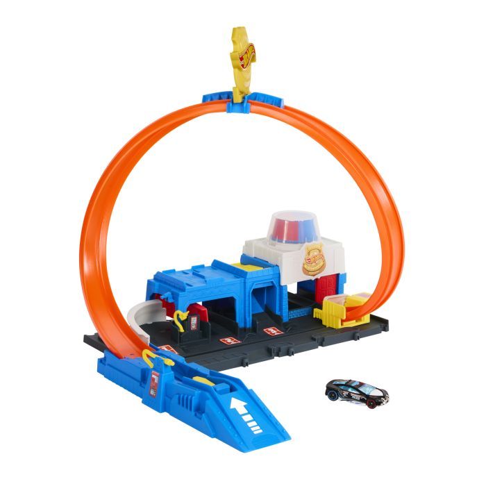 Автотрек Hot Wheels City Суперполицейский участок (JBM71)