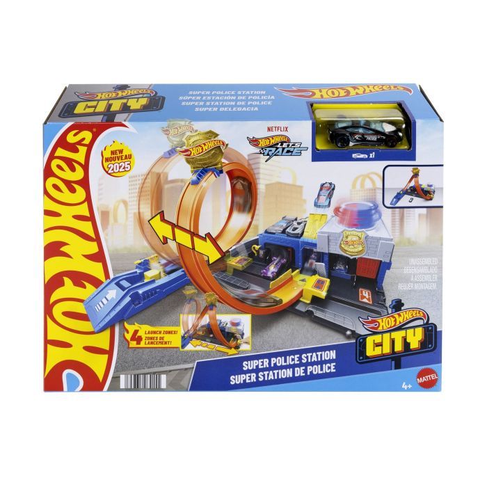 Автотрек Hot Wheels City Суперполицейский участок (JBM71) изображение 5
