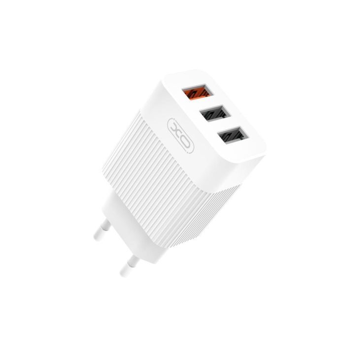 Зарядний пристрій XO QC 3.0 L72 30W (18W/1USB + 2.4A/2 USB) + cable Lightning White (XO-L72i-WH) зображення 5
