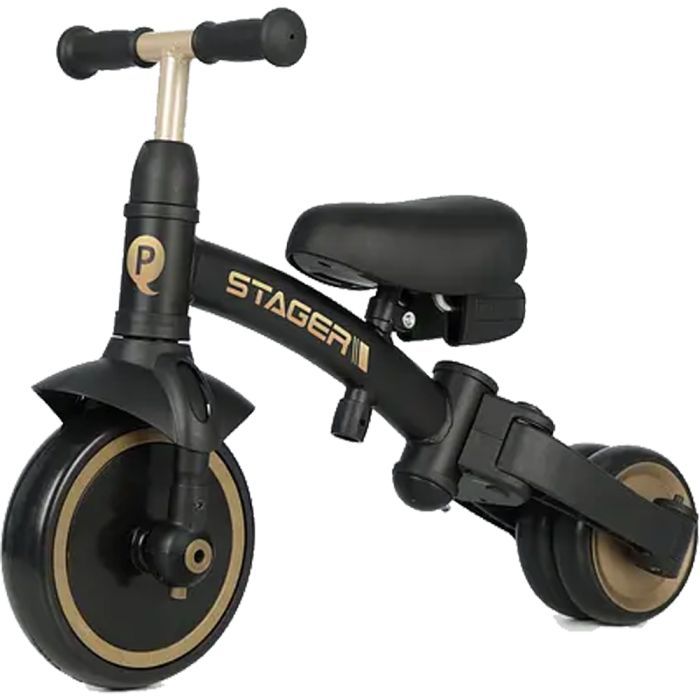 Детский велосипед QPlay Stager 3 в 1 з ручкою, біговел, Black (T80STAGERBlack) изображение 3