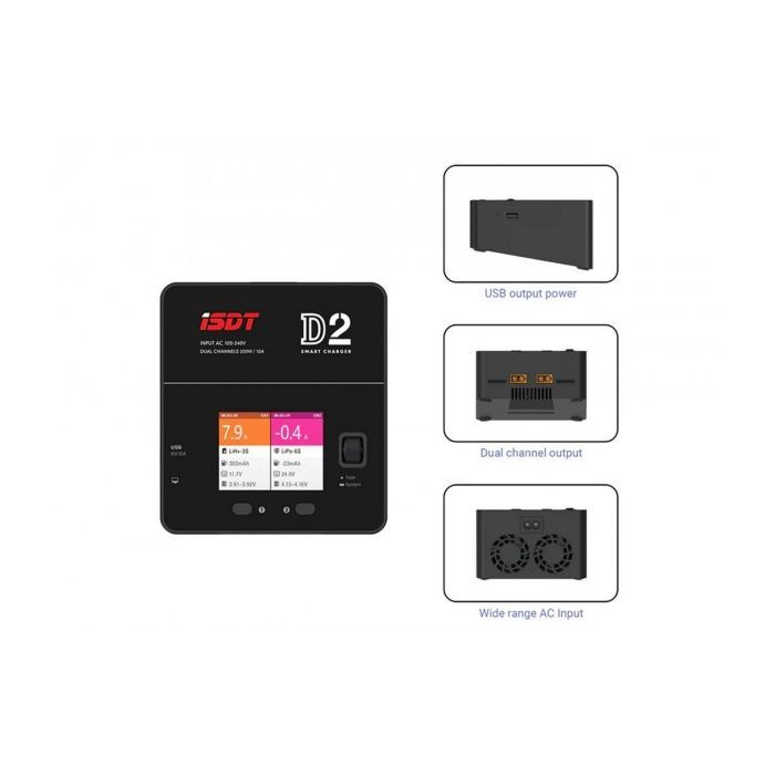 Зарядное устройство для дрона iSDT D2 MK2 Battery Charger (D2MK2) изображение 2
