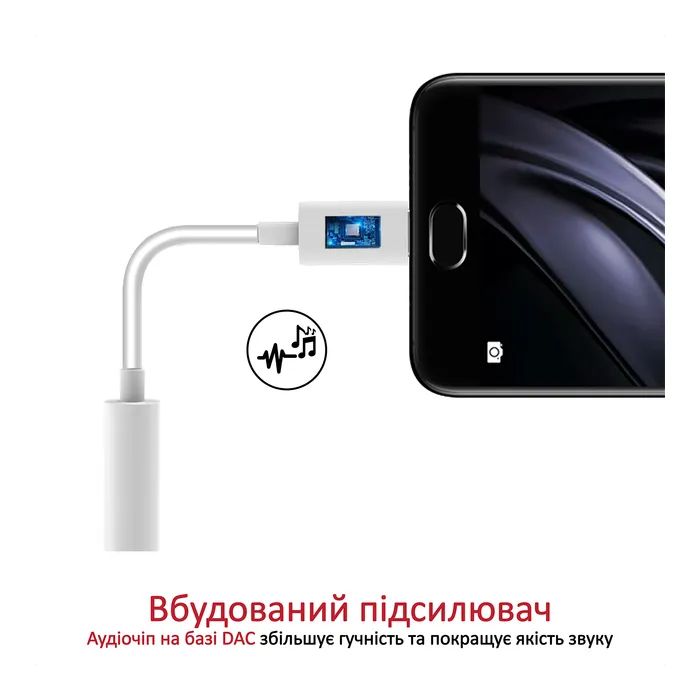 Кабель мультимедийный USB-C to AUX 3.5mm-3.5mm auxlink-c.white Promate (auxlink-c.white) изображение 4