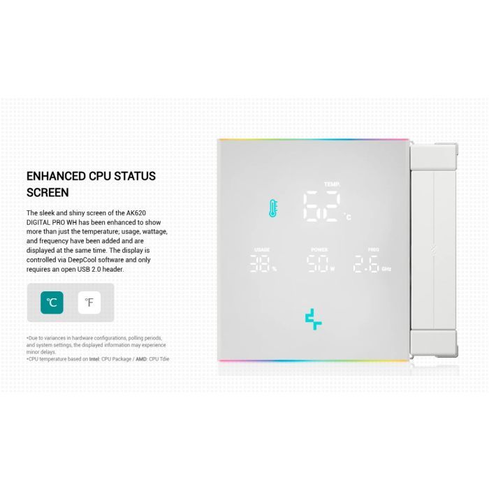 Кулер для процессора Deepcool AK620 Digital Pro White (R-AK620-WHAPMN-G) изображение 12