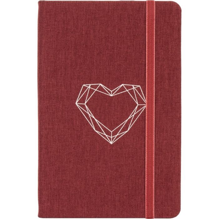 Книга записна Optima Heart А5 128 аркушів клітинка (O27191-03)