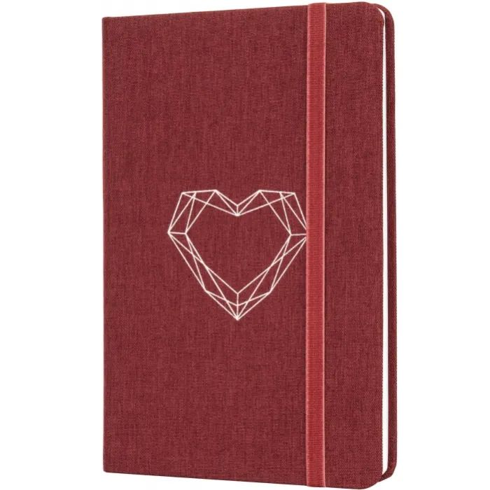 Книга записна Optima Heart А5 128 аркушів клітинка (O27191-03) зображення 2