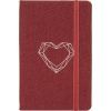 Книга записна Optima Heart А5 128 аркушів клітинка (O27191-03)