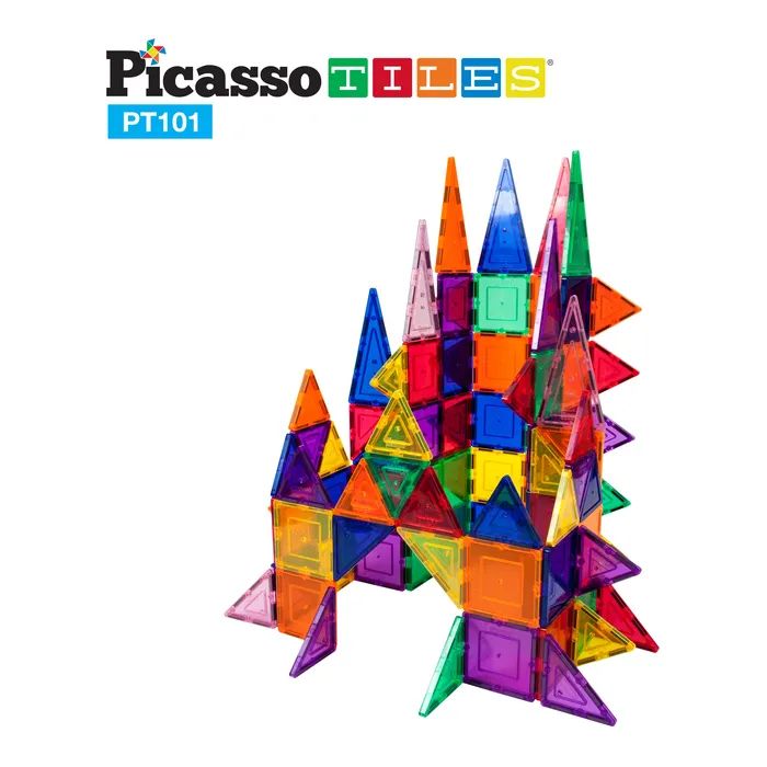 Конструктор Picasso магнітний Tiles Magnetic Building Blocks 101 деталь (817338022402) зображення 2