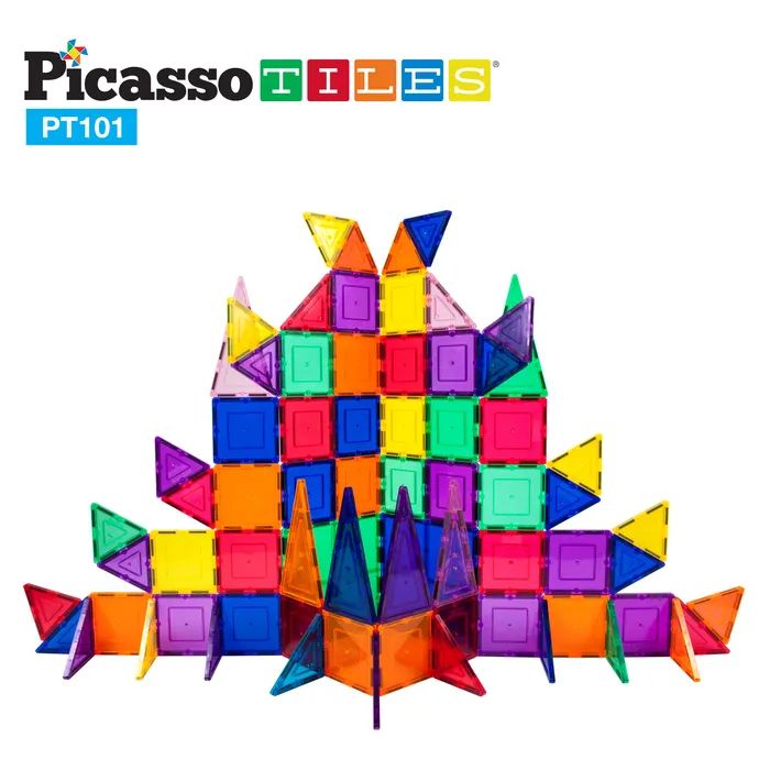 Конструктор Picasso магнітний Tiles Magnetic Building Blocks 101 деталь (817338022402) зображення 4