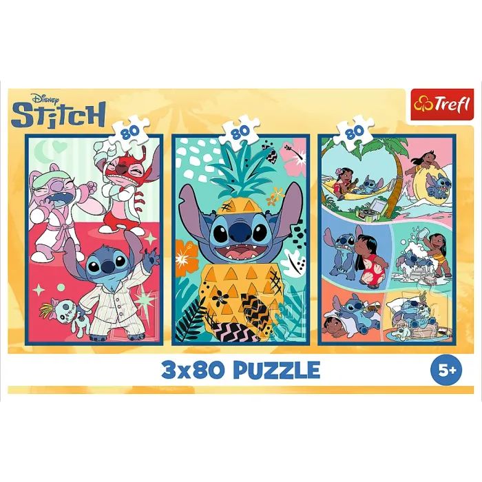 Пазл Trefl Lilo&Stitch Мир Стича 3x80 (5900511348859) изображение 5