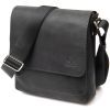 Сумка Grande Pelle Кожаная мужская Черная (11431)