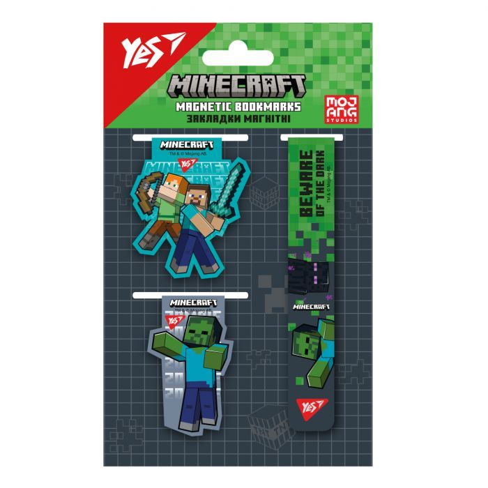 Закладки для книг Yes магнітні Minecraft 3 шт (708347) зображення 2