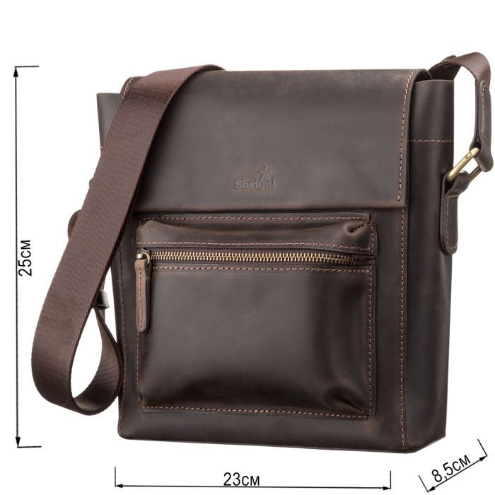 Сумка Shvigel Кожаная Коричневая (11095) изображение 3