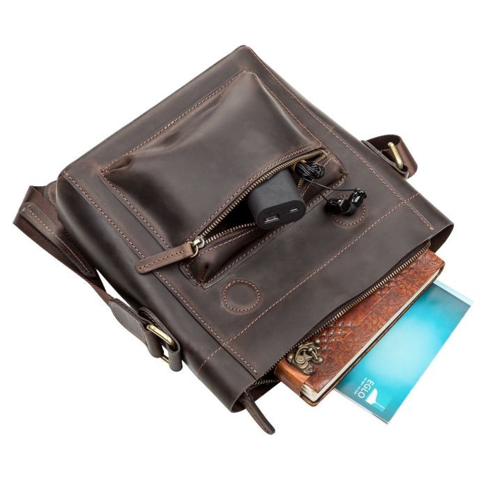 Сумка Shvigel Кожаная Коричневая (11095) изображение 5